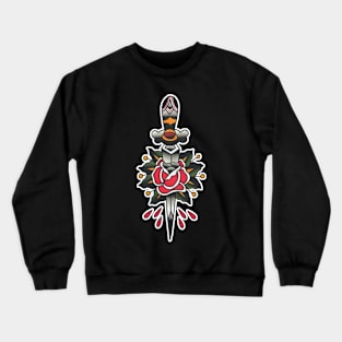 Rose Dagger tattoo design Crewneck Sweatshirt